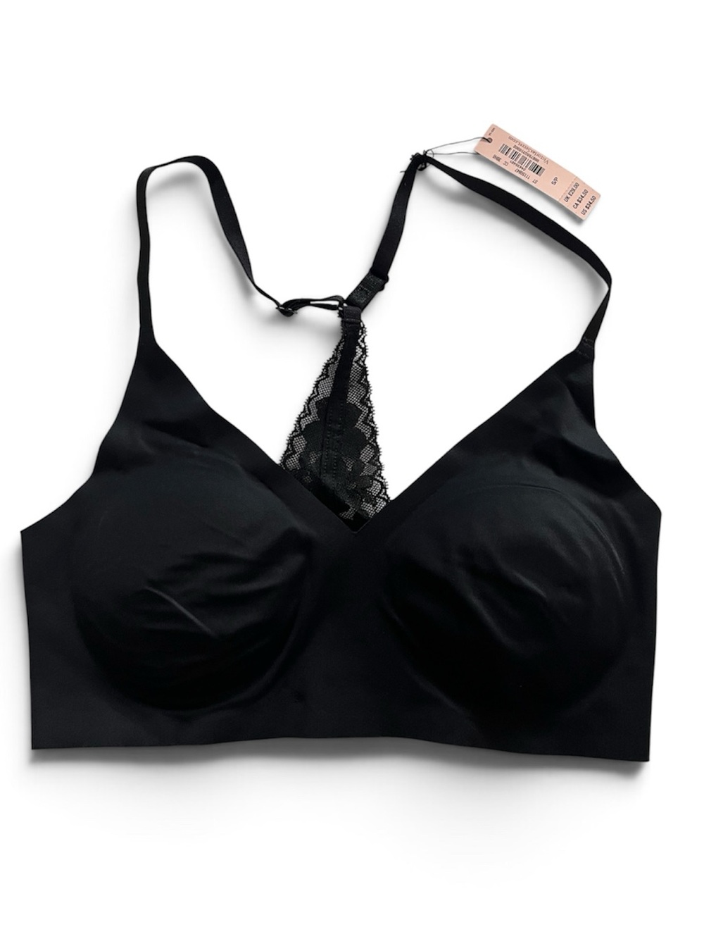 Victorias Secret Lace Racerback Bra Bralette Black Size XS NEW NWT